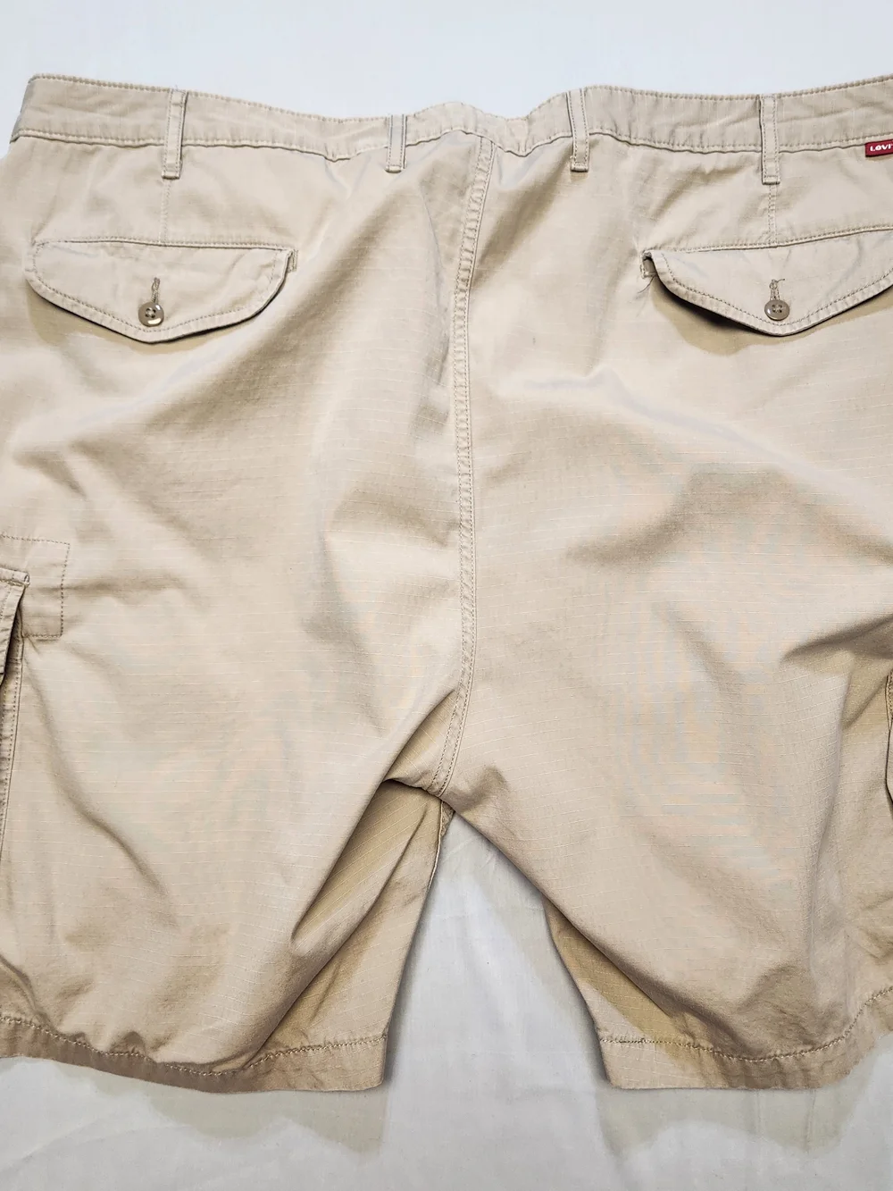 Levi's Cargo Shorts Size 48 Beige Tan Khaki 100% Cotton Hiking Outdoor Gorpcore